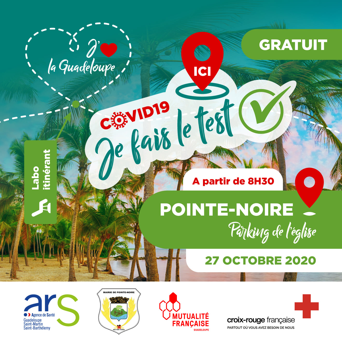 affiche dépistage covid 19